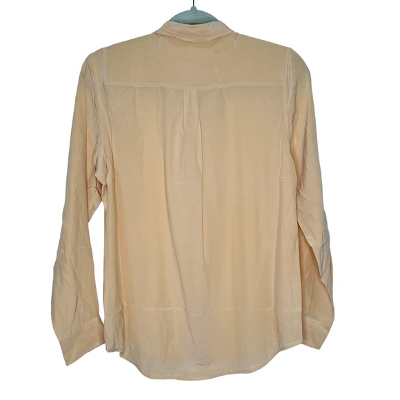NWT Everlane The Relaxed 100% Silk Button Down Shirt Peach Size Small - Picture 3 of 8